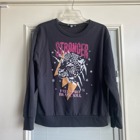 Grace & Lace Tops - Grace & Lace Stronger Gray Sweatshirt